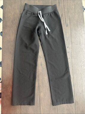 Figs Black Drawstring Straight-Leg Pants